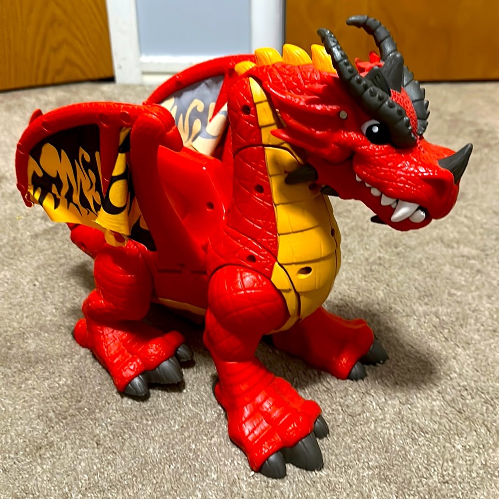 Big red toy dragon from toys r us.